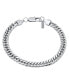 ფოტო #1 პროდუქტის Stainless Steel Wide Flattened Curb Chain Bracelet