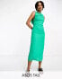 ASOS DESIGN Tall sleeveless cowl neck viscose midaxi dress with tie back detail in bright green Зеленый, 36 - фото #1