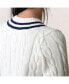 ფოტო #3 პროდუქტის Women's Organic Cotton V-Neck Cricket Sweater