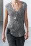 Zw collection 100% linen asymmetric top