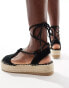 Фото #3 товара Glamorous Wide Fit crotchet flat espadrilles in black