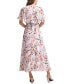 Фото #2 товара Women's Floral-Print Cape-Back Maxi Dress