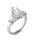 Moissanite Marquise Engagement Ring (3-1/3 Carat Total Weight Diamond Equivalent) in 14K White Gold