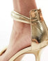 Public Desire Take Over puff strap sandal in gold