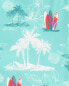 Toddler Beach Print 1-Piece Swimsuit 4T
