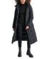 Womens Maxi Belted Hooded Puffer Coat