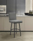 Rochester Swivel Modern Metal and Faux Leather Bar and Counter Stool