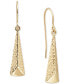 ფოტო #1 პროდუქტის Polished Long Triangle Drop Earrings in 10k Yellow Gold