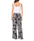 Фото #4 товара Women's Printed Wide-Leg Pull-On Pants