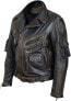 Фото #2 товара мужская куртка из натуральной воловьей кожи высокого качества из плотной кожи премиум-класса Мотоциклетная байкерская черная кожаная куртка