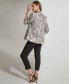 Фото #8 товара Women's Printed Stretch Twill Long-Sleeve Blazer