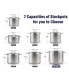Фото #2 товара Stockpots Stainless Steel, 11 Quart Professional Grade Stock Pot with Lid, Silver