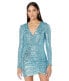 Фото #1 товара Show Me Your Mumu 297626 Party Hop Dress Frosty Blue Sequins MD