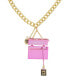 Фото #3 товара Betsey Johnson faux Stone Going All Out Purse Pendant Necklace
