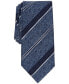 Фото #1 товара Men's Gwen Stripe Slim Tie, Created for Macy's