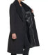 Фото #3 товара DKNY Women's Knit-Collar Belted Wrap Coat Black S