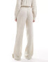 Фото #5 товара Mango linen look straight leg co-ord trousers in light beige