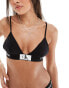 Calvin Klein CK 96 triangle bralette bikini top in black