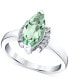 ფოტო #1 პროდუქტის Green Quartz (1-5/8 ct. t.w.) & Diamond (1/10 ct. t.w.) Ring in Sterling Silver