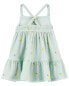 Baby Lemon Print Crinkle Jersey Dress 3M