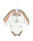 ფოტო #2 პროდუქტის Baby Boys Cotton Long-Sleeve Bodysuits, Forest Deer 5-Pack