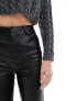 Фото #5 товара ASOS DESIGN Tall faux leather straight leg trouser in black