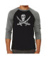 Фото #1 товара Pirate Skull Men's Raglan Word Art T-shirt