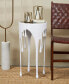 Aluminum Drip Accent Table with Melting Design and Shaded Glass Top, 16" x 16" x 25"