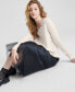 Фото #1 товара Women's Cashmere Double V-Neck Rhinestone Sweater, Created for Macy's