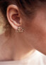 Three-star steel earrings