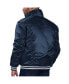 Фото #3 товара Levi’s x Starter Men's Navy Houston Astros Silver Tab Satin Full-Snap Trucker Jacket