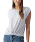 Фото #3 товара Women's New Era Knot-Hem Cap-Sleeve T-Shirt