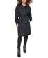 Women's Ruched-Sleeve Trench Coat