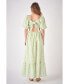 Фото #5 товара Women's Floral Back Tied Maxi Dress