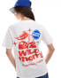 Pull&Bear 'Wild Cherry' graphic tee in white Белый, S - EU 36 - фото #3