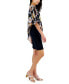 ფოტო #3 პროდუქტის Women's Asymmetrical Cape-Overlay Sheath Dress