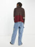 Фото #3 товара Kickers oversized slogan jumper in brown and red