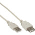 Фото #1 товара InLine 34602X USB кабель 2 m 2.0 USB A Бежевый