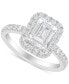 ფოტო #1 პროდუქტის IGI Certified Lab Grown Diamond Emerald Halo Engagement Ring (2-3/4 ct. t.w.) in 14k White Gold