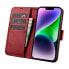 Фото #1 товара Чехол для смартфона ICARER 2w1 etui skórzany pokrowiec z klapką iPhone 14 Plus Anti-RFID Wallet Case сумка - красная