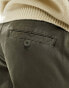 ASOS DESIGN tapered washed chino in dark khaki