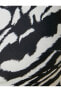 Zebra Desenli Bikini Üstü Tek Omuz