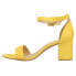 Фото #3 товара CL by Laundry Jody Block Heels Ankle Strap Womens Yellow Dress Sandals IJVC1SSS