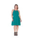 ფოტო #1 პროდუქტის Women's Plus Size Lace Trim Sleeveless Midi Dress