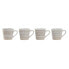 Фото #1 товара Набор из кофейных чашек Home ESPRIT Белый Бежевый Керамика 4 Предметы 180 ml
