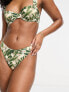 Фото #1 товара ASOS DESIGN mix and match high leg hipster bikini bottom in animal daisy print