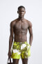 ABSTRACT PRINT REGULAR SWIMMING TRUNKS