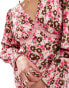 Фото #3 товара Wednesday's Girl bloom floral long sleeve tea dress in pink