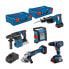 Фото #1 товара Bosch Maschinen-Set 18V, 5 Werkzeuge + 3x ProCore Akkus + Lader + 2x XL-Box