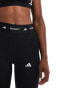 Adidas Performance Techfit stash pocket full-length leggings in black Черный, 2XS - фото #4